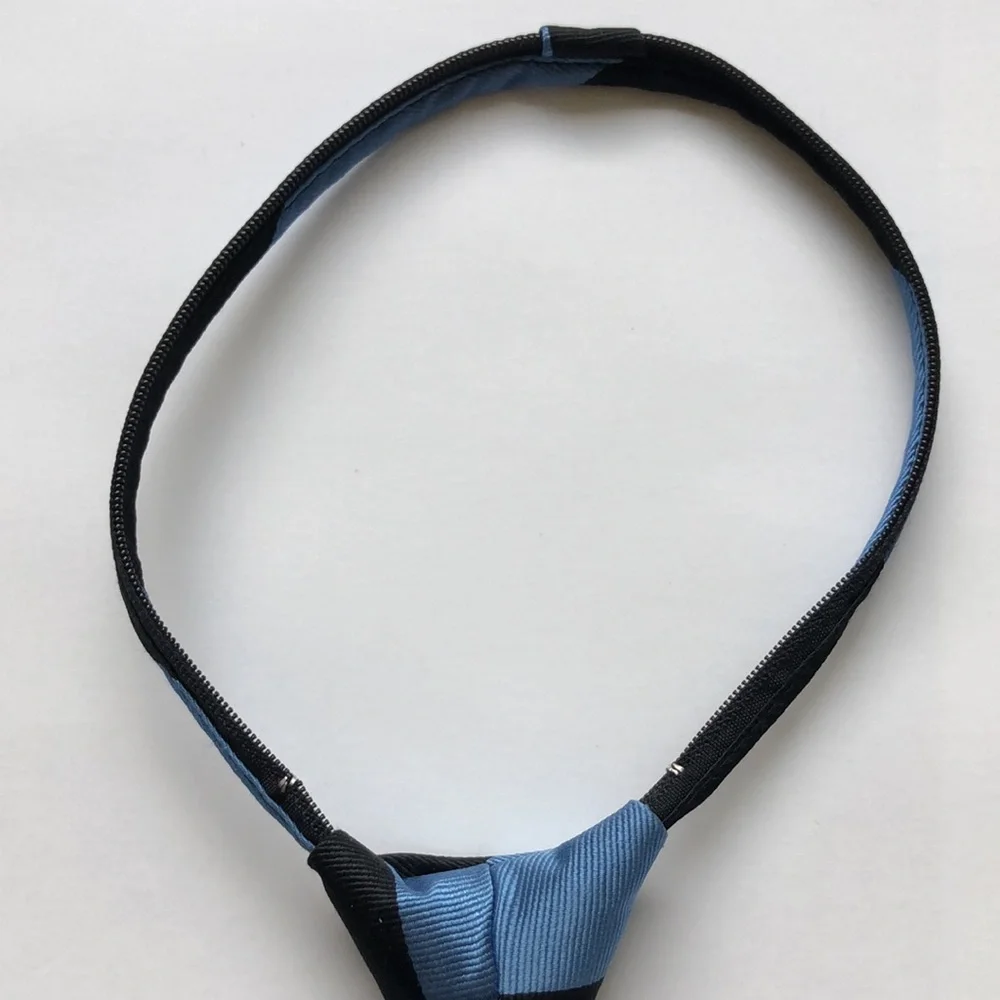 Club Room Boys Striped Pre-Tied Zipper Tie